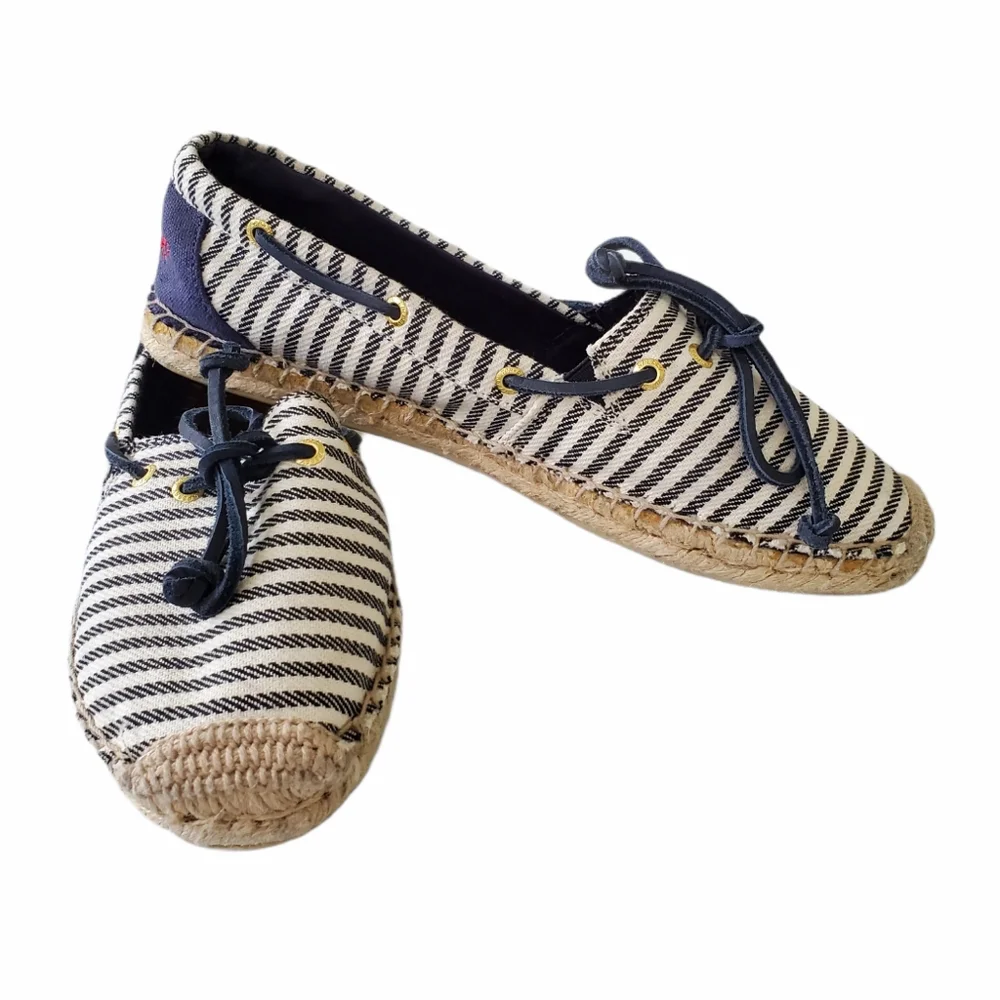 Sperry top-sider striped Katama espadril flats